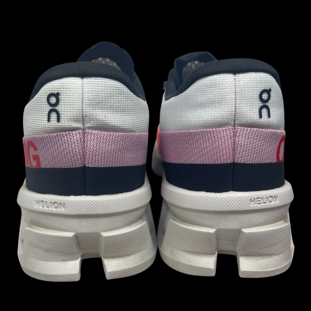 On Cloudmonster 2  Running Shoes Sneakers Womens 6.5 Ivory/Silver/Red Sports - Picture 6 of 8